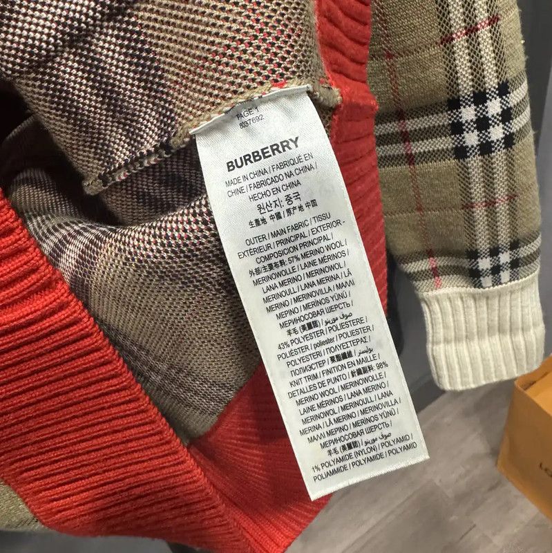 Burberry Burberry Beige Wool Blend Women's Cardigan Size S / US 4 / IT 40 - 5 Thumbnail