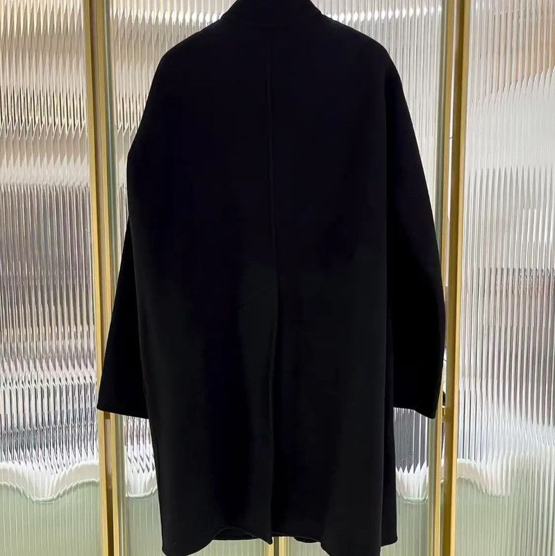 Burberry Burberry Women's Black Wool Mid-Length Coat Size L / US 10 / IT 46 - 2 Thumbnail