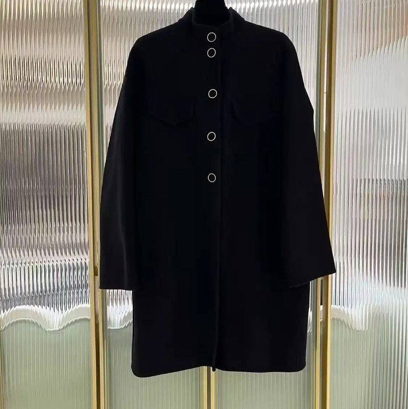 Burberry Burberry Women's Black Wool Mid-Length Coat Size L / US 10 / IT 46 - 8 Thumbnail