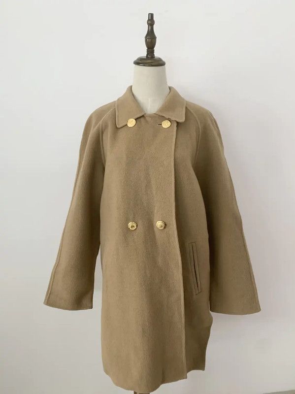 Burberry Burberry Khaki Wool Women's Coat Size M Size M / US 6-8 / IT 42-44 - 3 Thumbnail