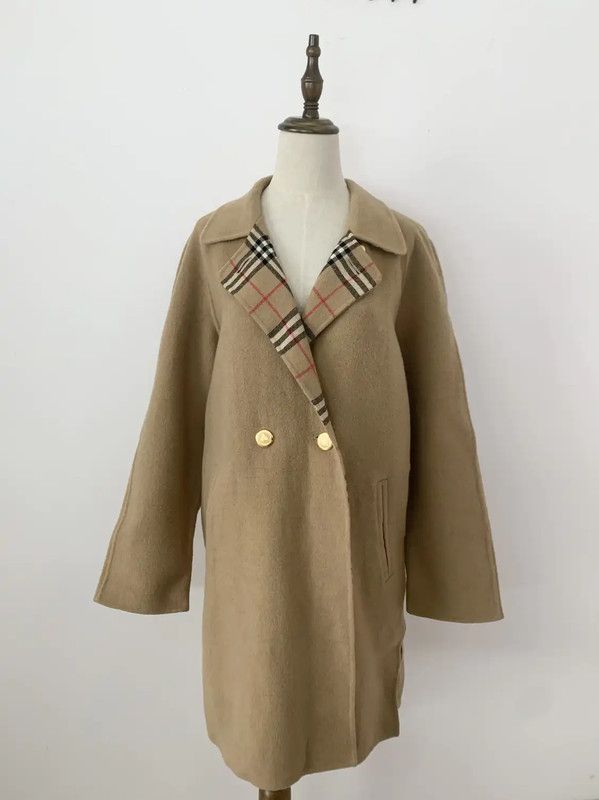 Burberry Burberry Khaki Wool Women's Coat Size M Size M / US 6-8 / IT 42-44 - 2 Thumbnail