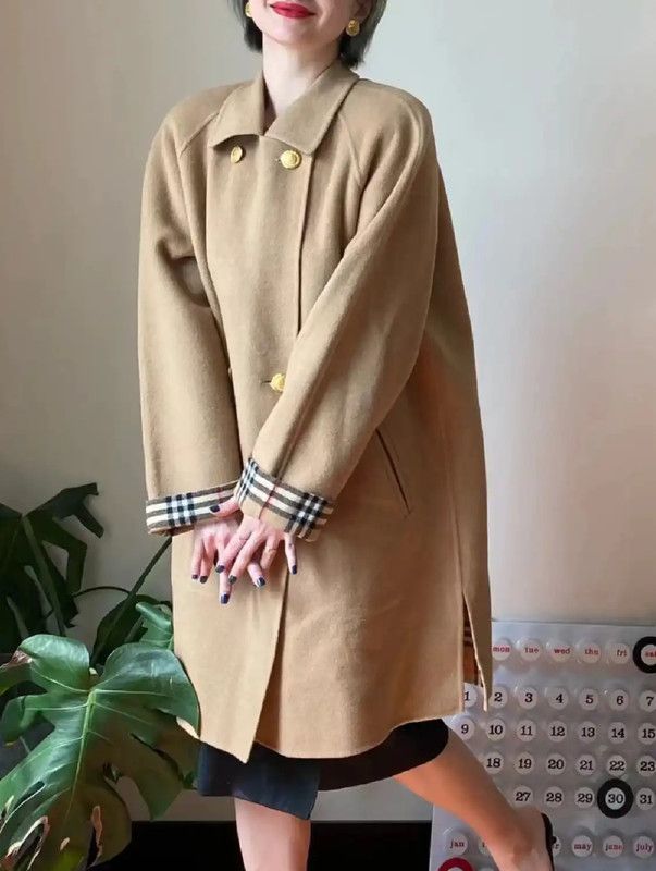Burberry Burberry Khaki Wool Women's Coat Size M Size M / US 6-8 / IT 42-44 - 9 Thumbnail