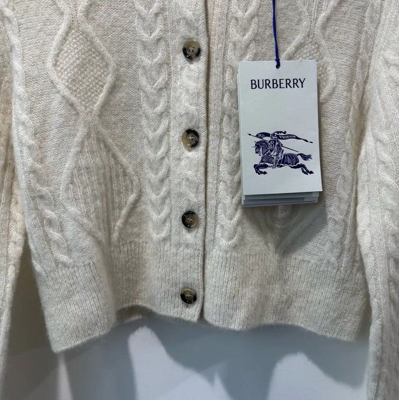 Burberry Burberry Women’s Cream Wool Cardigan Sweater Size S / US 4 / IT 40 - 3 Thumbnail