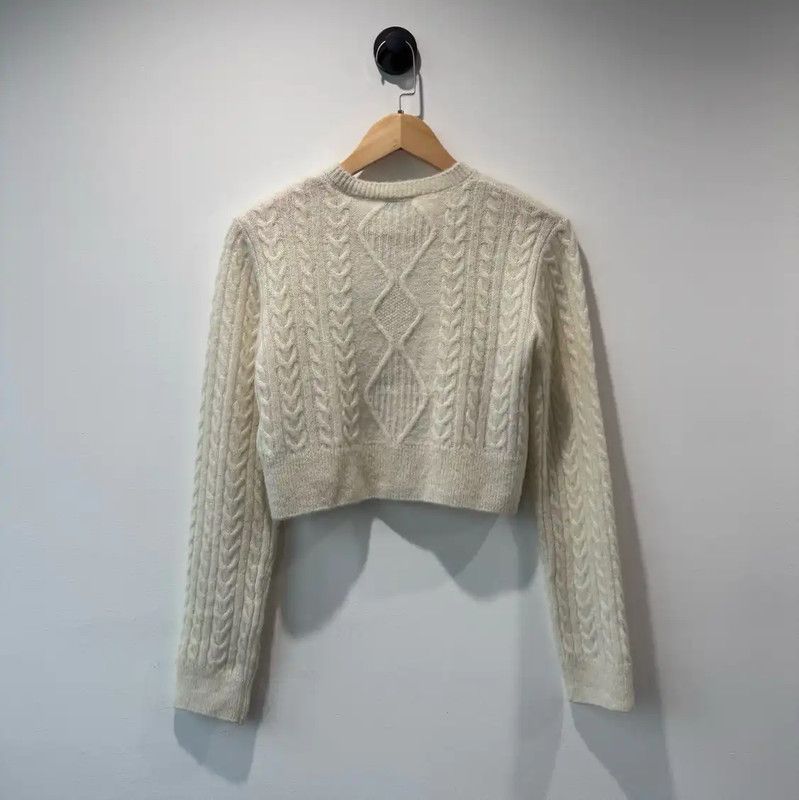 Burberry Burberry Women’s Cream Wool Cardigan Sweater Size S / US 4 / IT 40 - 2 Thumbnail