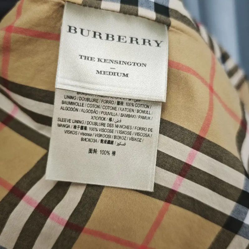 Burberry Burberry Gray Cotton Mid-Length Trench Coat Size L / US 10 / IT 46 - 5 Thumbnail