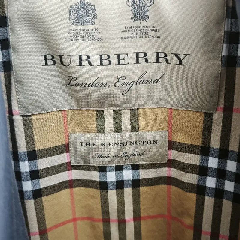 Burberry Burberry Gray Cotton Mid-Length Trench Coat Size L / US 10 / IT 46 - 3 Thumbnail