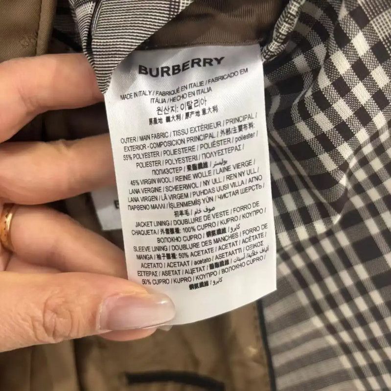 Burberry Burberry XS Brown Check Wool Jacket Size XS / US 0-2 / IT 36-38 - 5 Thumbnail