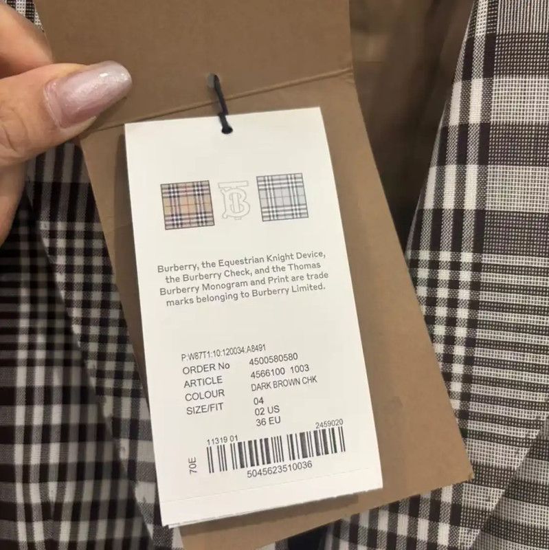 Burberry Burberry XS Brown Check Wool Jacket Size XS / US 0-2 / IT 36-38 - 6 Thumbnail