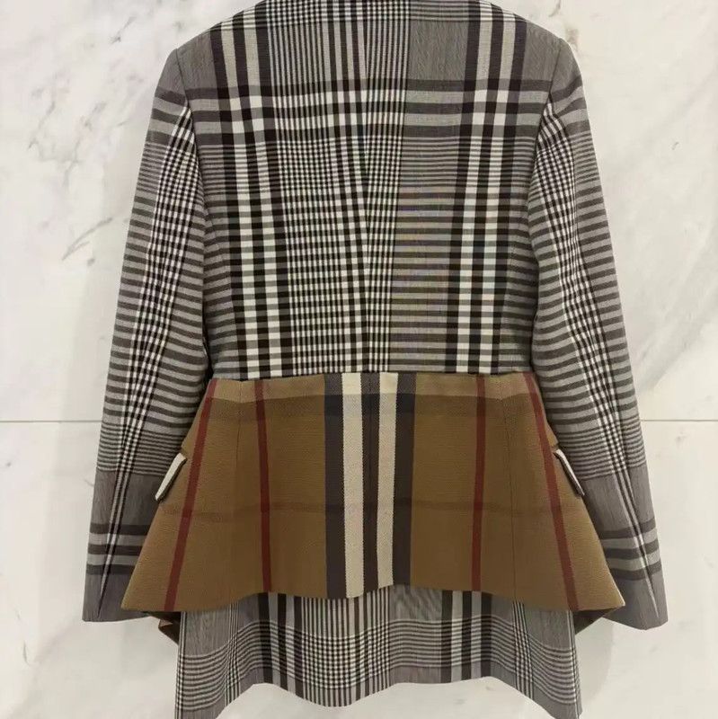 Burberry Burberry XS Brown Check Wool Jacket Size XS / US 0-2 / IT 36-38 - 2 Thumbnail
