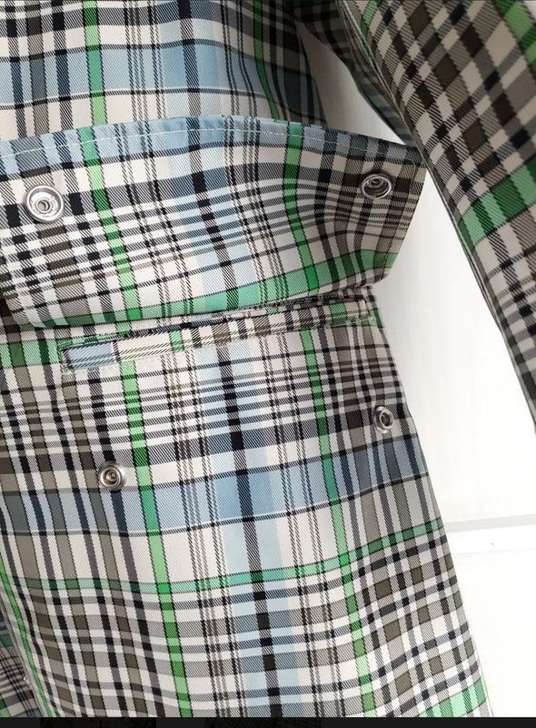 Burberry Burberry Long Green Check Coat for Women Size L / US 10 / IT 46 - 6 Thumbnail