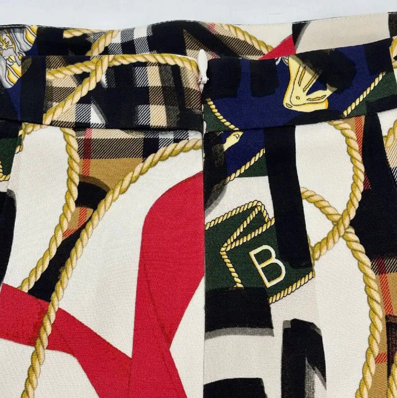 Burberry Burberry Summer Multicolor Silk Mini Skirt Size 23" - 3 Thumbnail