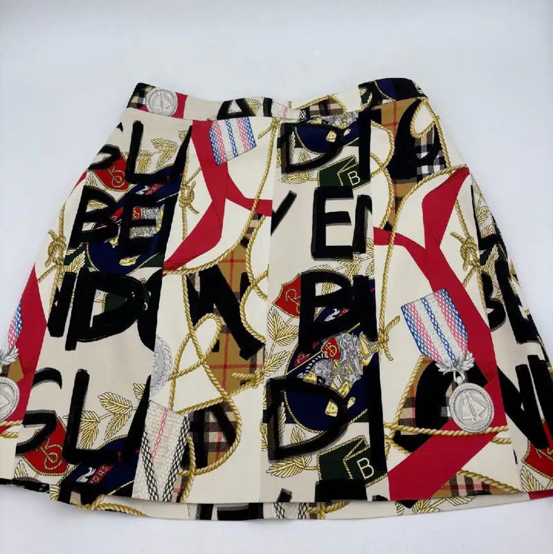 Burberry Burberry Summer Multicolor Silk Mini Skirt Size 23" - 2 Thumbnail