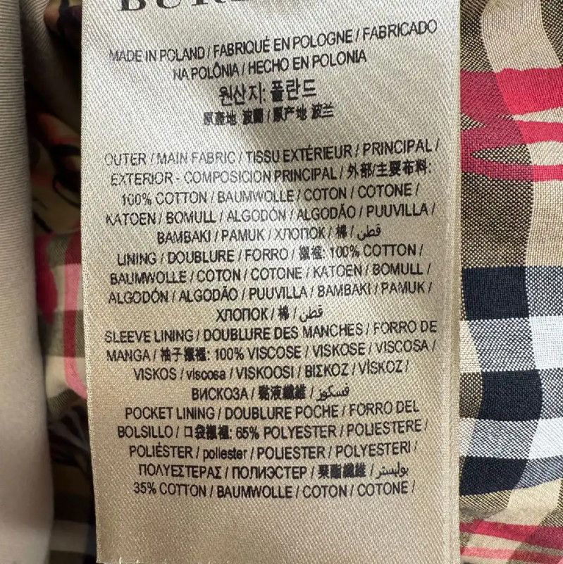 Burberry Burberry Women's Khaki Cotton Trench Coat Size L / US 10 / IT 46 - 4 Thumbnail
