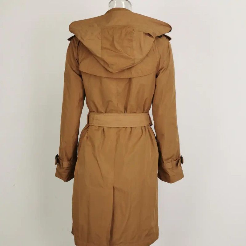Burberry Burberry Mid-Length Khaki Cotton Trench Coat Size M / US 6-8 / IT 42-44 - 9 Thumbnail