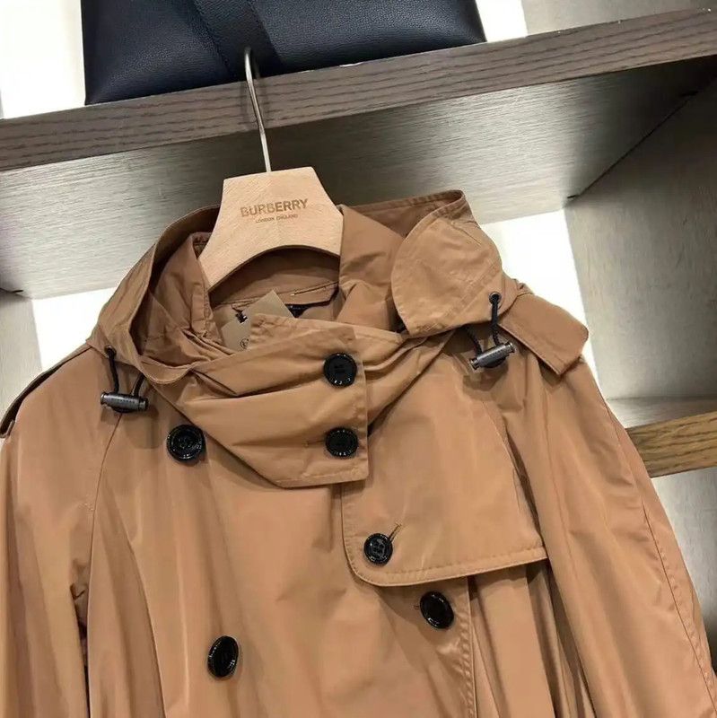 Burberry Burberry Mid-Length Khaki Cotton Trench Coat Size M / US 6-8 / IT 42-44 - 2 Thumbnail
