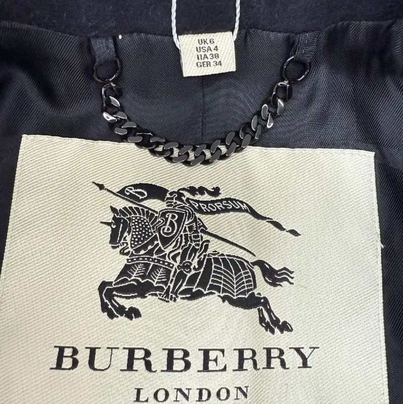 Burberry Burberry Black Wool Women's Trench Coat Size M / US 6-8 / IT 42-44 - 3 Thumbnail