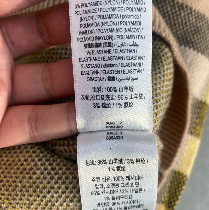 Burberry Burberry Winter Khaki Cashmere Sweater Size L / US 10 / IT 46 - 3 Thumbnail