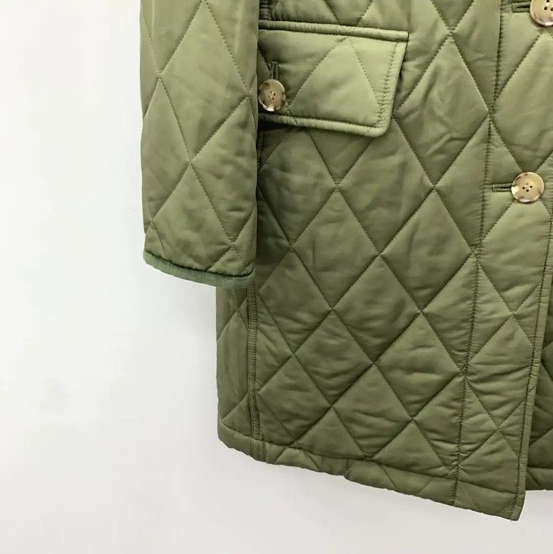 Burberry Burberry Women's Green Quilted Cotton Coat Size S / US 4 / IT 40 - 4 Thumbnail