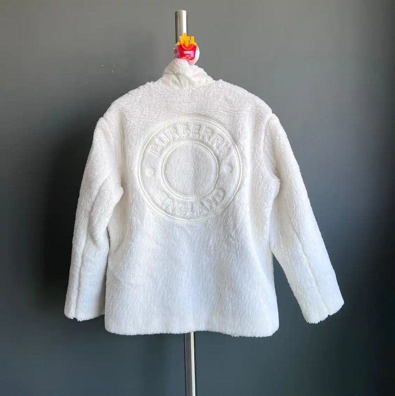 Burberry Burberry Women's White Wool Jacket Size L / US 10 / IT 46 - 2 Thumbnail