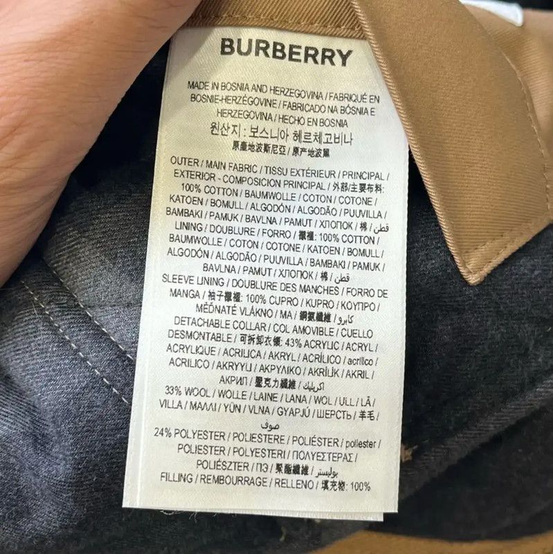 Burberry Long Khaki Cotton Coat for Women