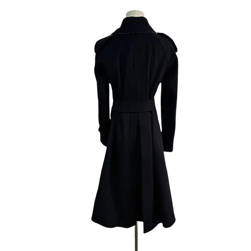Burberry Burberry Black Wool Women's Coat Size M / US 6-8 / IT 42-44 - 2 Thumbnail