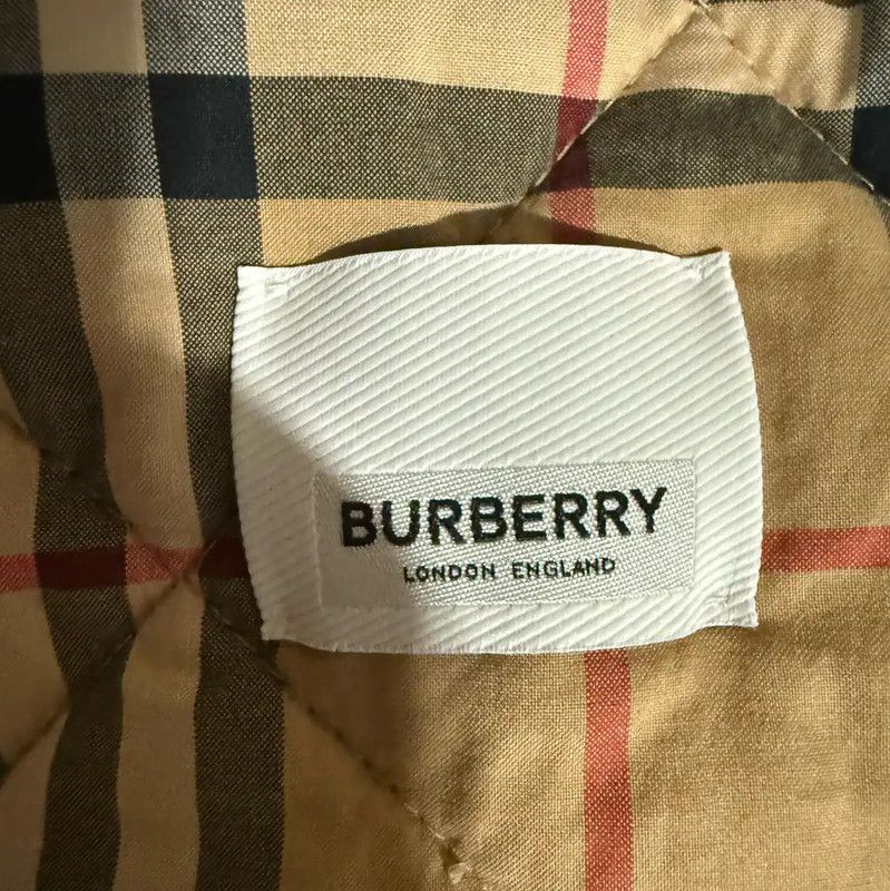 Burberry Burberry Khaki Cotton Women's Quilted Jacket Size L / US 10 / IT 46 - 4 Thumbnail