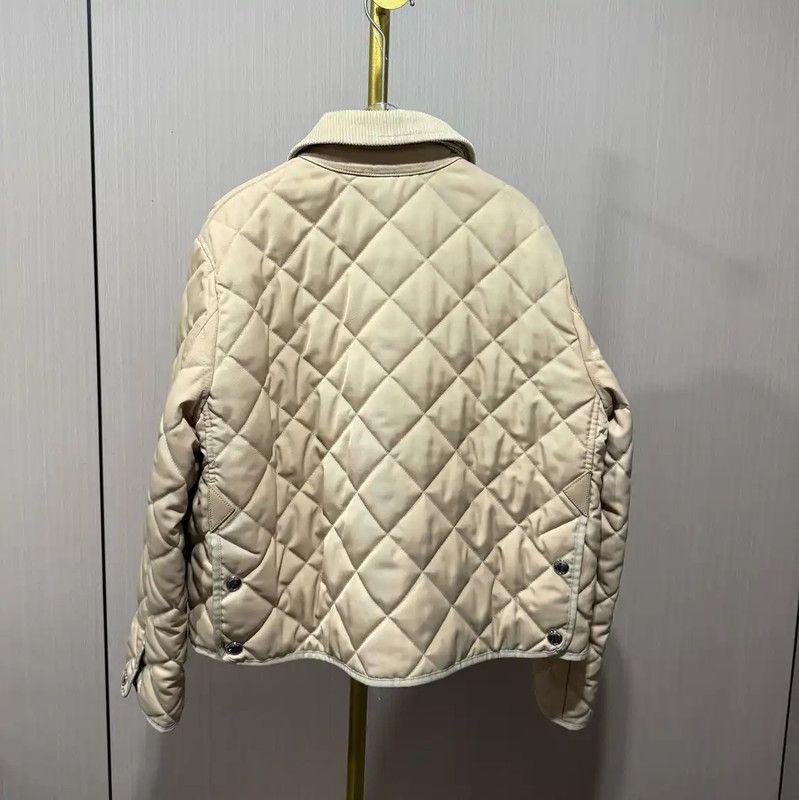 Burberry Burberry Khaki Cotton Women's Quilted Jacket Size L / US 10 / IT 46 - 2 Thumbnail