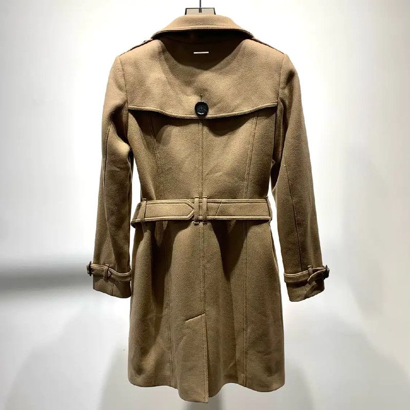 Burberry Burberry Khaki Wool Women's Coat Size ONE SIZE - 2 Thumbnail