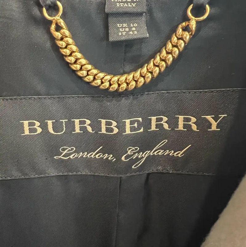 Burberry Burberry Grey Wool Women's Trench Coat Size L / US 10 / IT 46 - 5 Thumbnail