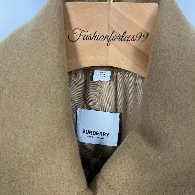 Burberry Burberry Camel Wool Women's Coat Size XXS / US 00 / IT 34 - 4 Thumbnail