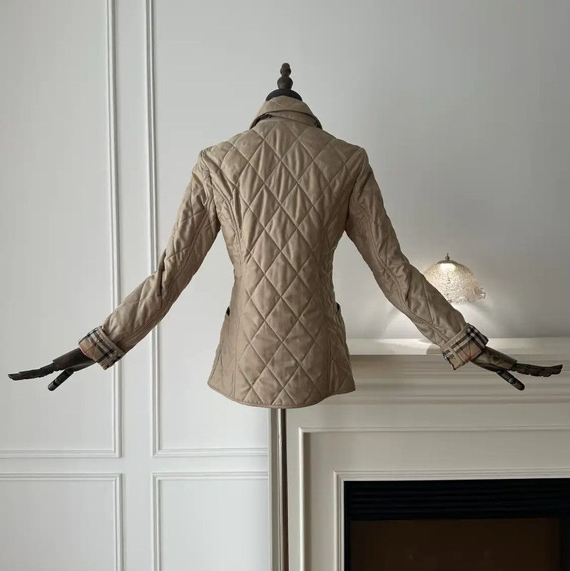 Burberry Burberry Khaki Women's Cotton Jacket Size S / US 4 / IT 40 - 2 Thumbnail