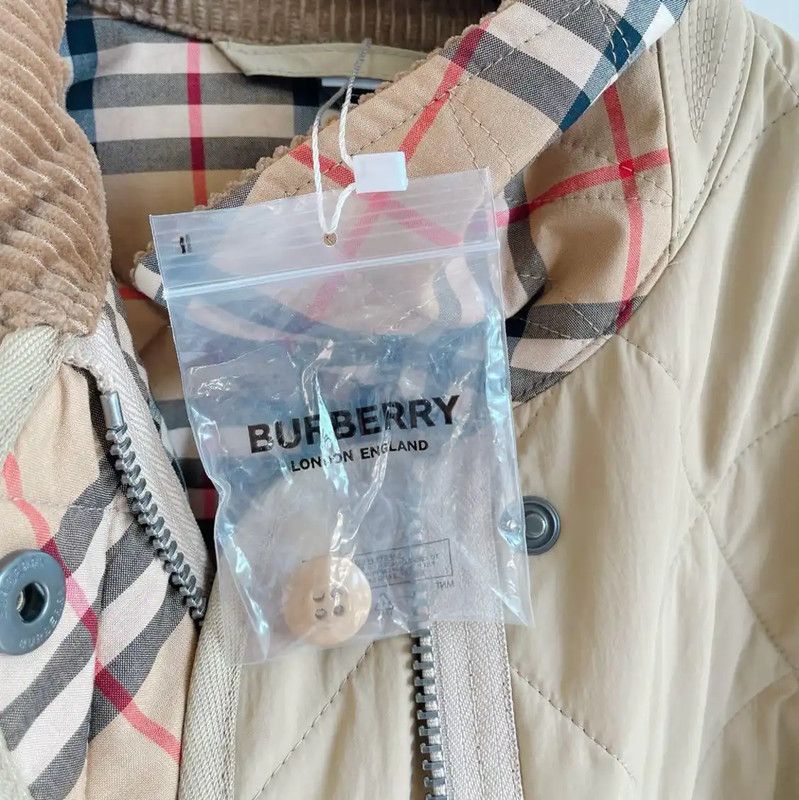 Burberry Burberry Quilted Jacket in Khaki Size XS / US 0-2 / IT 36-38 - 10 Thumbnail