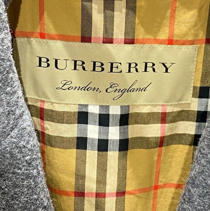 Burberry Burberry Gray Wool Women's Coat Size S / US 4 / IT 40 - 3 Thumbnail