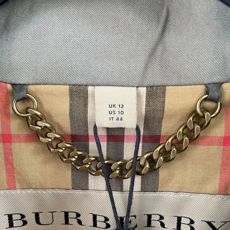 Burberry Burberry Green Cotton Waist Tie Trench Coat Size XL / US 12-14 / IT 48-50 - 6 Thumbnail