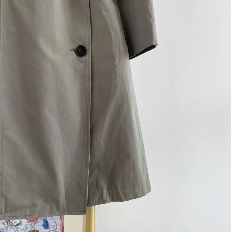 Burberry Burberry Green Cotton Waist Tie Trench Coat Size XL / US 12-14 / IT 48-50 - 4 Thumbnail