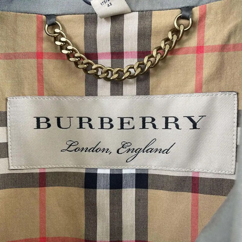 Burberry Burberry Green Cotton Waist Tie Trench Coat Size XL / US 12-14 / IT 48-50 - 8 Thumbnail