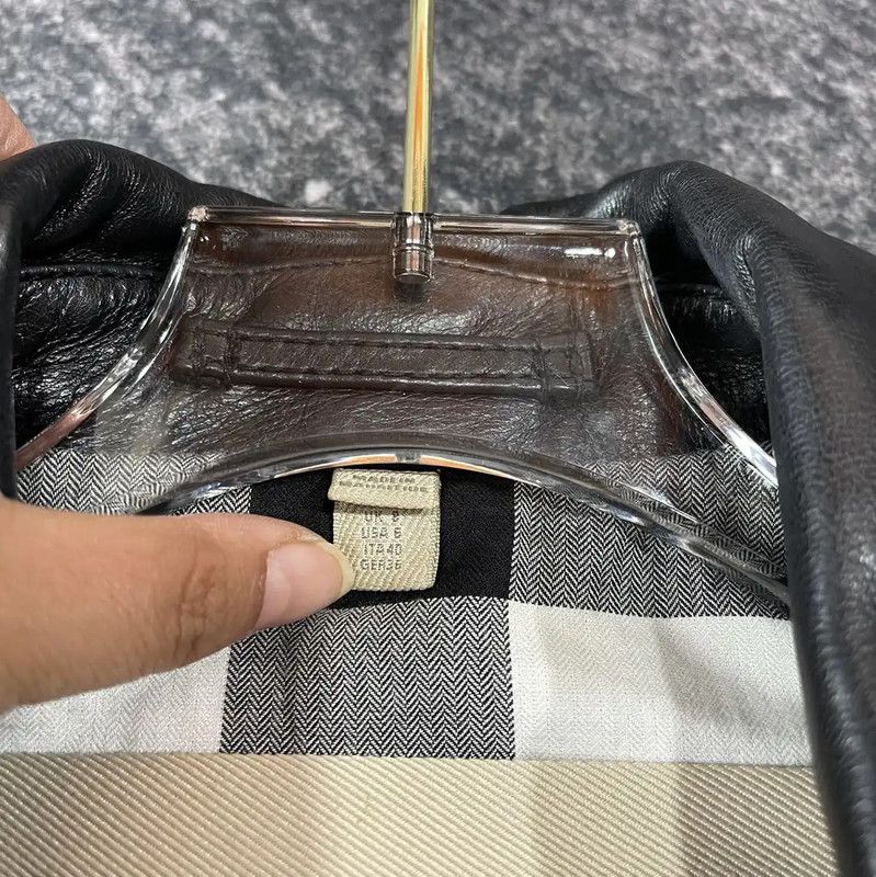 Burberry Burberry Women's Winter Black Leather Jacket Size M / US 6-8 / IT 42-44 - 5 Thumbnail