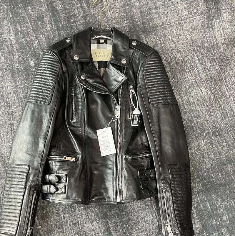 Burberry Burberry Women's Winter Black Leather Jacket Size M / US 6-8 / IT 42-44 - 3 Thumbnail