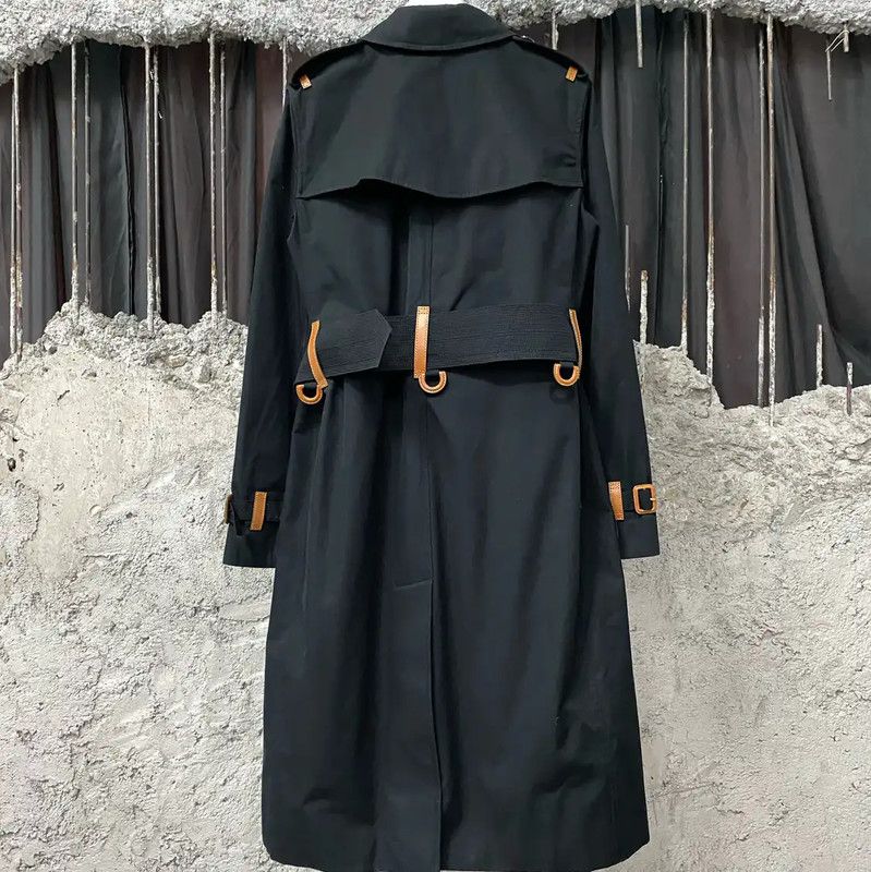 Burberry Burberry Black Long Women's Trench Coat Size ONE SIZE - 2 Thumbnail