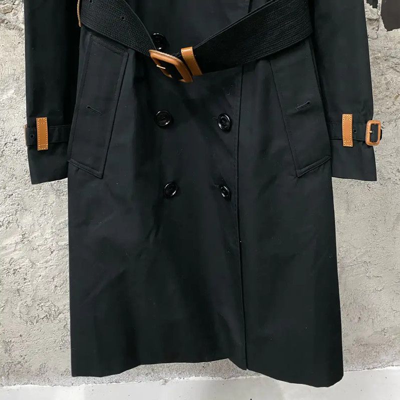 Burberry Burberry Black Long Women's Trench Coat Size ONE SIZE - 4 Thumbnail