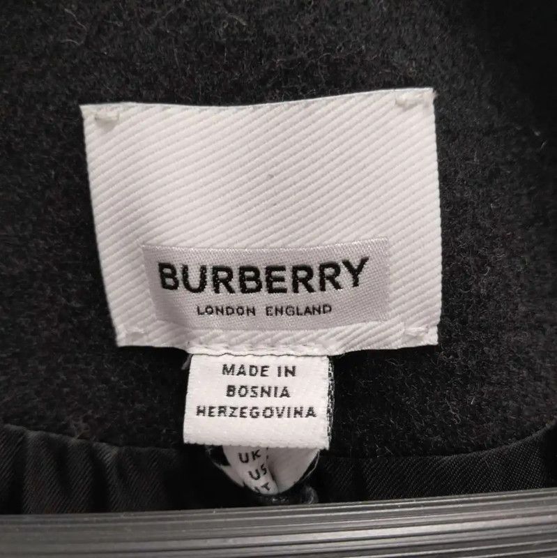 Burberry Burberry Black Wool Long Coat for Women Size L / US 10 / IT 46 - 3 Thumbnail