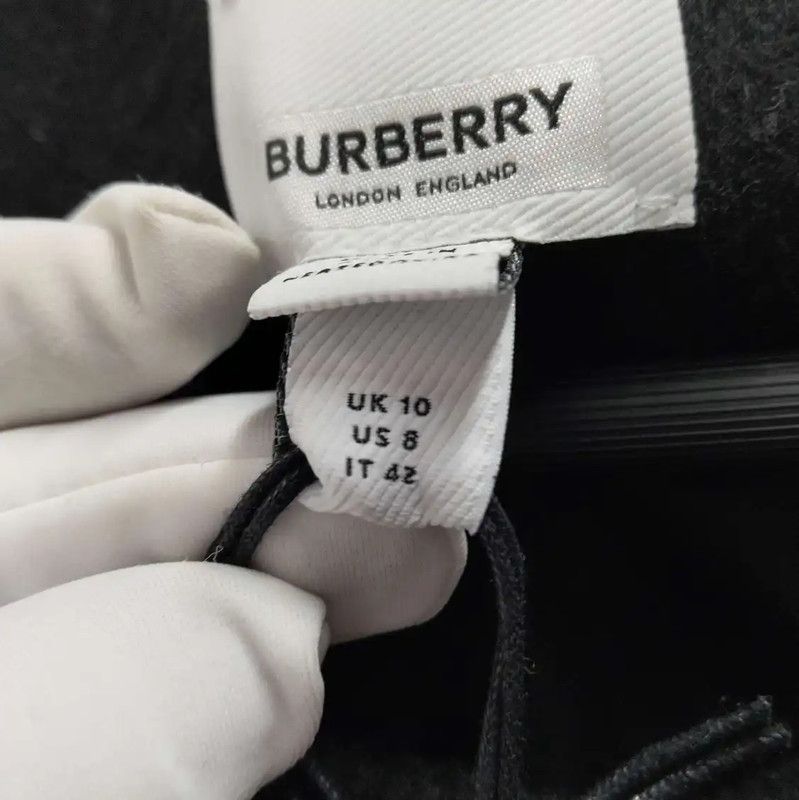 Burberry Burberry Black Wool Long Coat for Women Size L / US 10 / IT 46 - 4 Thumbnail