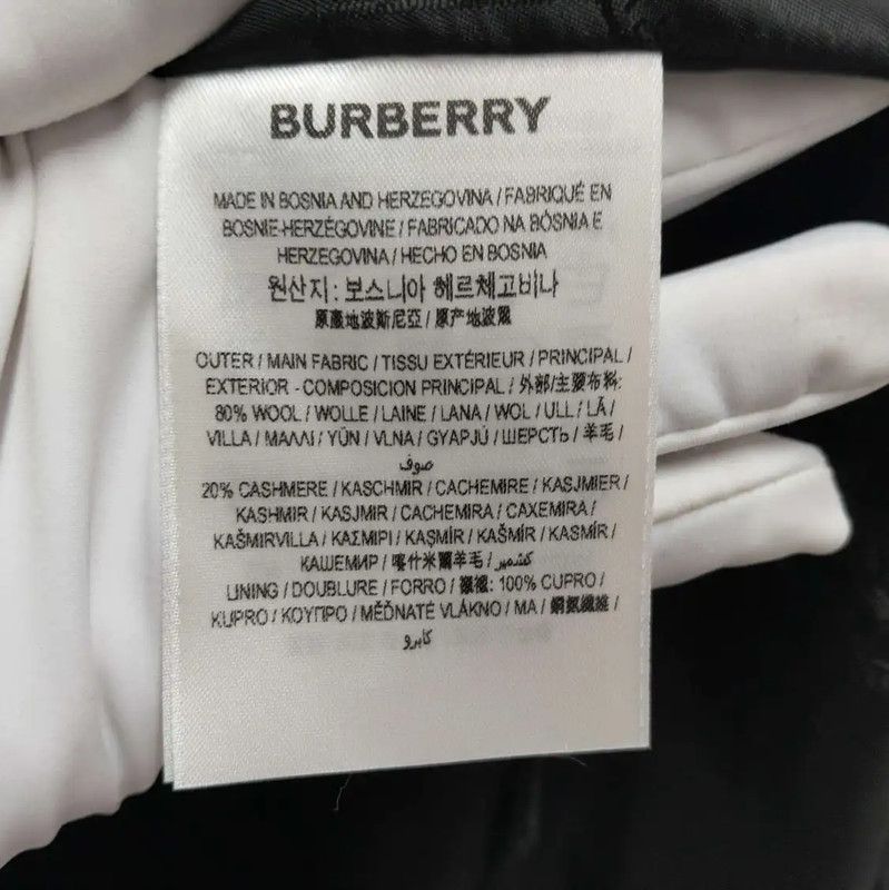 Burberry Burberry Black Wool Long Coat for Women Size L / US 10 / IT 46 - 6 Thumbnail