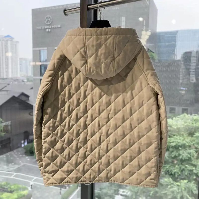 Burberry Burberry Khaki Quilted Cotton Women's Jacket Size S / US 4 / IT 40 - 2 Thumbnail