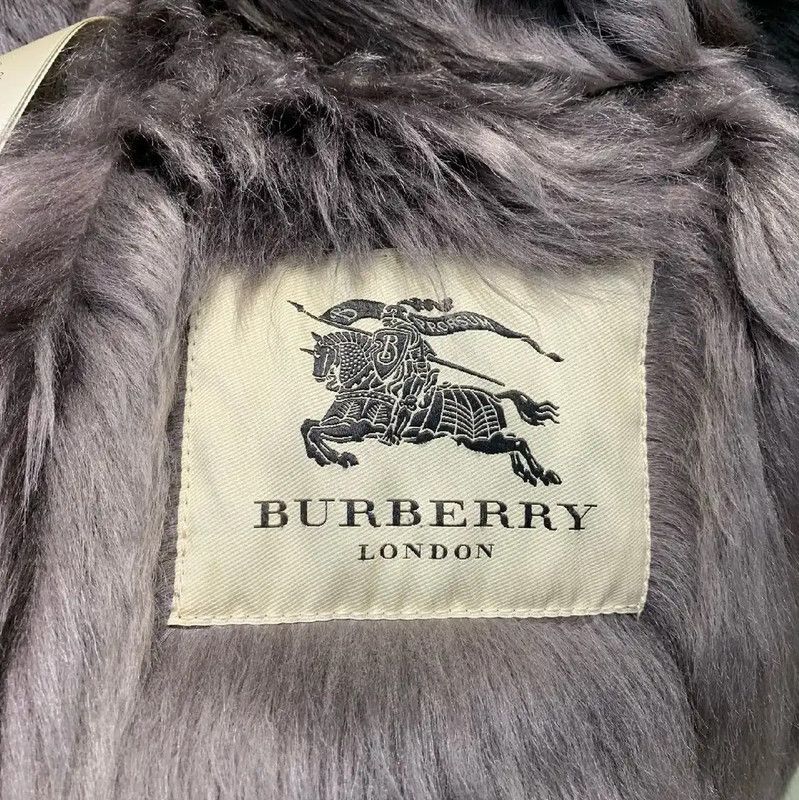 Burberry Burberry Gray Women's Coat with Fur Collar Size XXL / US 16-18 / IT 52-54 - 5 Thumbnail