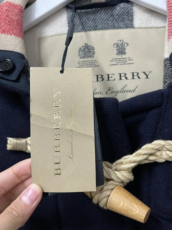 Burberry Burberry Women's Navy Wool Long Coat Size ONE SIZE - 9 Thumbnail
