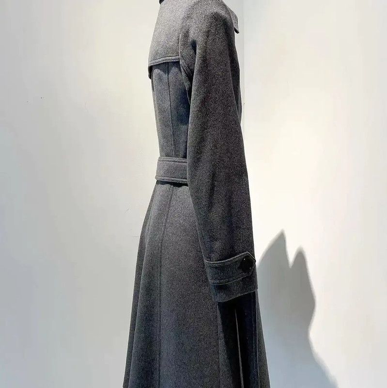Burberry Burberry Women's Grey Wool Blend Trench Coat Size S / US 4 / IT 40 - 4 Thumbnail