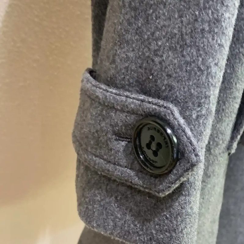 Burberry Burberry Women's Grey Wool Blend Trench Coat Size S / US 4 / IT 40 - 3 Thumbnail