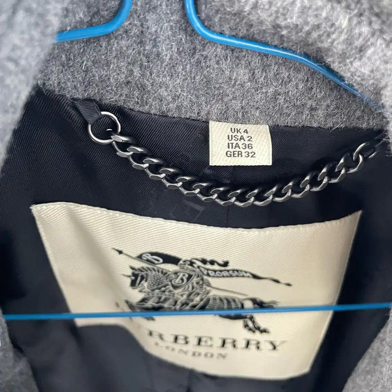 Burberry Burberry Women's Grey Wool Blend Trench Coat Size S / US 4 / IT 40 - 8 Thumbnail