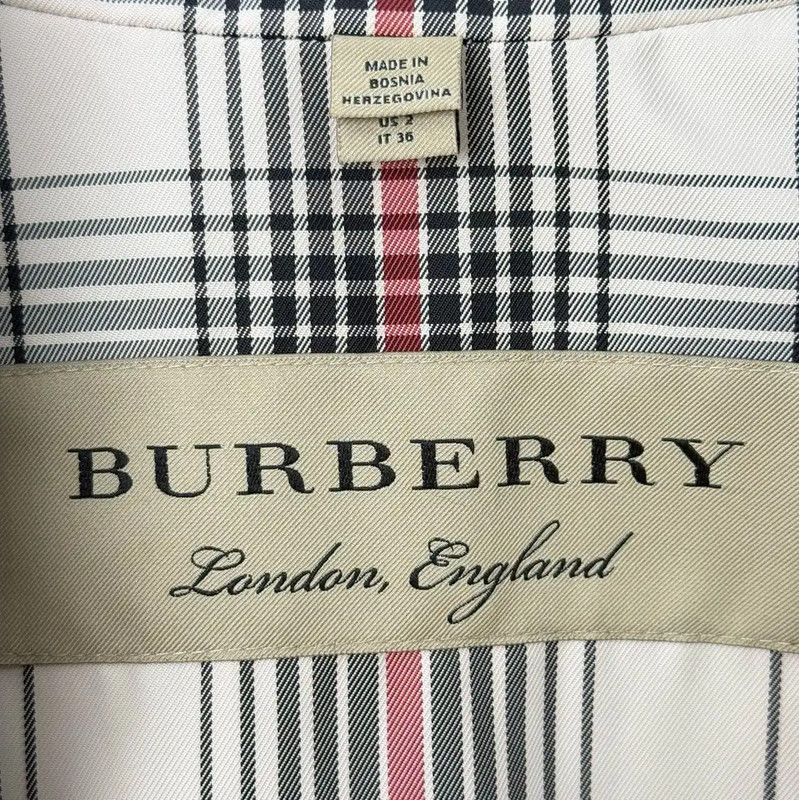 Burberry Burberry M Size Color-Block Cotton Blend Trench Coat Size M / US 6-8 / IT 42-44 - 4 Thumbnail